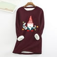 thumbnail image 2 of Christmas Sweatshirts for Women Plus Fleece Lined Sweatshirts Gnome Print Sweatshirt Crewneck Loungewear Sweatshirts on Womens Sweatshirt, 2 of 5
