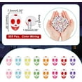 thumbnail image 3 of 555Pcs Skull Beads Colorful Resin Spooky Charms Pendants Halloween Head Seeds Beads with Hole for Bracelet Necklace Jewelry, 3 of 9
