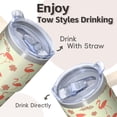 thumbnail image 4 of Flamingo Stainless Steel Coffee Tumbler 20OZ with Handle Insulated Mug Cup Leak Proof Double Wall Vacuum Keeps Drinks Hot Cold Gifts for Women Girls on Birthday Christmas Summer, 4 of 6