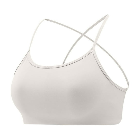 Fengactive Comfortable Sports Bras for Women Criss Cross Open Back Strappy Quick Dry Workout Gym Yoga Bra