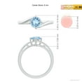 thumbnail image 4 of ANGARA Natural Classic Round Aquamarine Solitaire Bypass Ring in 14K White Gold for Women (Size-6mm) | March Birthstone, Birthday, Anniversary, Jewelry Gift for Women | Natural Aquamarine Ring, 4 of 9