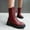 Wine, variant on Women's Chunky Boots Low Heels Ankle Boots Comfort Round Square Toe Lace Up Combat Boots Flats British Motorcycle Biker Boots