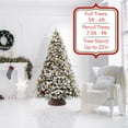 thumbnail image 2 of 24-Inch Water Hyacinth Christmas Tree Collar, Woven Tree Base Cover with Cord Cut Out, Espresso, 2 of 7