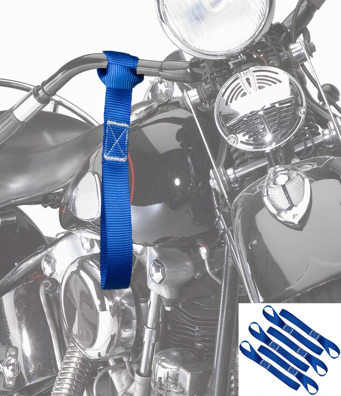 Soft Loop Tie Down 6PC Straps Securing Motorcycles Scooters Dirt Bike 1,500 Load 