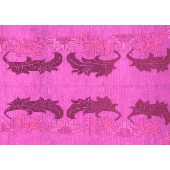 Ahgly Company Indoor Rectangle Oriental Pink Modern Area Rugs, 8' x 12'