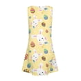 thumbnail image 5 of Gzbliryd Easter Leopard Print Dress Smocked Dress Summer Casual Short Sleeve Dresses Easter Outfit Girl Clothes for Little Girl Summer Tulle Dresses (Yellow,7-8 Years), 5 of 5
