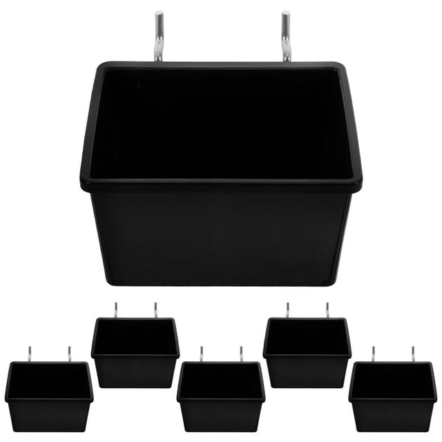 Miangastore 6 Sets Pegboard Bins and Hooks Versatile Plastic Organizer Baskets with Hooks for Garage and Workbench Storage Solution