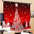 thumbnail image 3 of Christmas Blackout Cortinas Exquisitas Red Navidad Tembrado Cableta Cortina Adornos del hogar Decoración interior Ventana Tratamiento M Speravity HA011137-02, 3 of 7