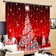 thumbnail image 3 of Christmas Blackout Cortinas Exquisitas Red Navidad Tembrado Cableta Cortina Adornos del hogar Decoración interior Ventana Tratamiento M Speravity HA011137-02, 3 of 7