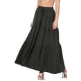 thumbnail image 2 of Women's Plus Size Tiered Ruffle Raw Hem Maxi Skirt, 2 of 4