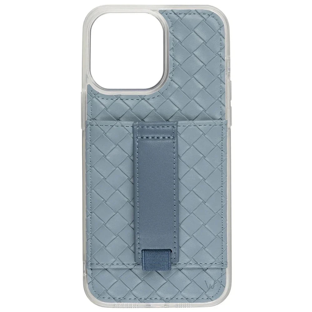Walli Cases iPhone 14 Phone Case with Wallet and Finger Strap - Skyline Weave