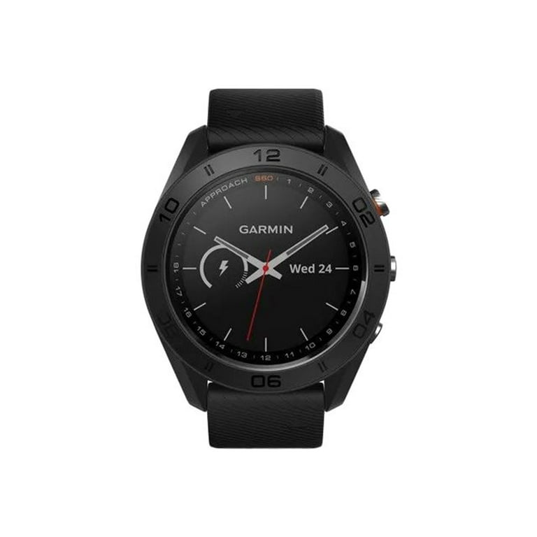 Garmin Approach S60 - Black - sport watch with band - 1 GB - Bluetooth,  ANT+ - 1.83 oz