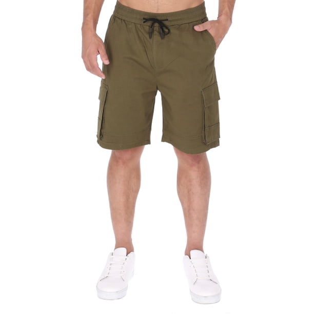 BERMUDA CARGO PARA HOMBRE CON BOLSAS GABARDINA STRETCH MODA CASUAL TALLA EG