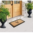 thumbnail image 5 of A1HC Black/Beige 24 in x 39 in Front Door Mat Coir PVC Classic Border Entryway Mat Heavy Duty Boot Scrapper Monogrammed Doormat, 5 of 7
