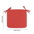 thumbnail image 3 of 2PCS 15.74" Polyester Square Chair Cushion with Ties, Thick Padded Non-Slip Seat Pad for Indoor/Outdoor Dining Patio Kitchen Chairs(Red), 3 of 5
