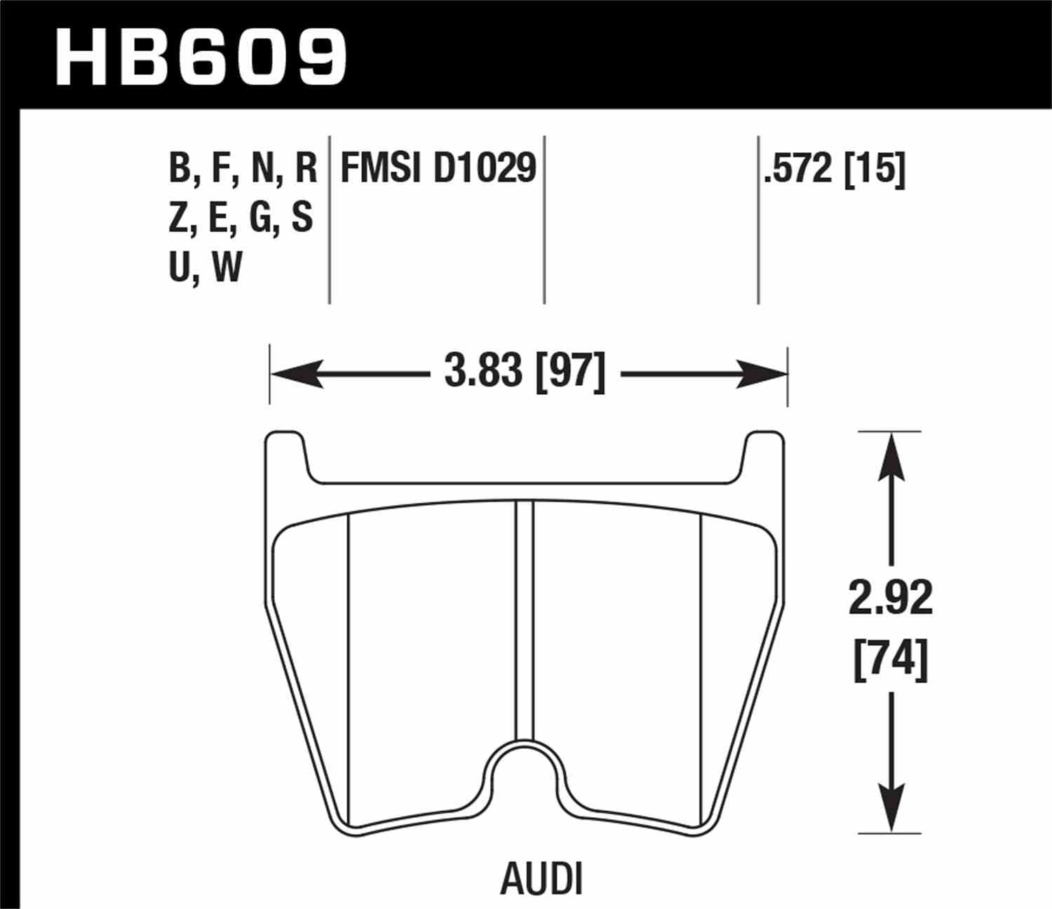Hawk Performance Ceramic Street Brake Pads Fits select: 2013-2015 AUDI RS5, 2008-2012 AUDI R8
