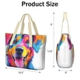 thumbnail image 3 of Tote Bag for Women - Cute Watercolor Dog Pattern Shoulder Bag - Large Utility Work Duffle Bag with Zipper Handbag for Travel, Work, Sprots, 3 of 5