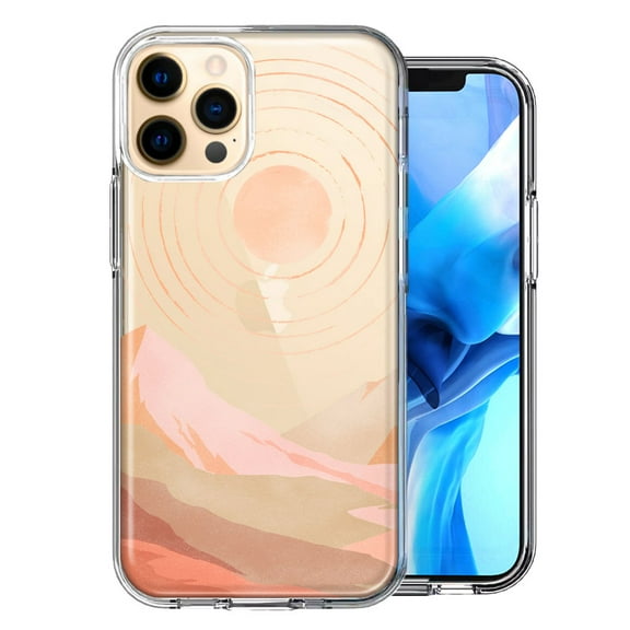 MUNDAZE For Apple iPhone 12 Pro Max Desert Mountains Design Double Layer Phone Case Cover