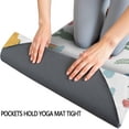 thumbnail image 3 of White Dinosaurs Rainbows Plants Pattern Hot Yoga Mat Towel Non Slip for Hot Yoga - Quick-Drying Yoga Mat Cover with 4 Corner Pockets with Travel Bag - Hot Yoga Towel Non Slip 74"x26", 3 of 6