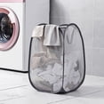 thumbnail image 2 of Folding Laundry Basket Storing Foldable Practical Fine Mesh Design Folding Laundry Hamper, 2 of 5