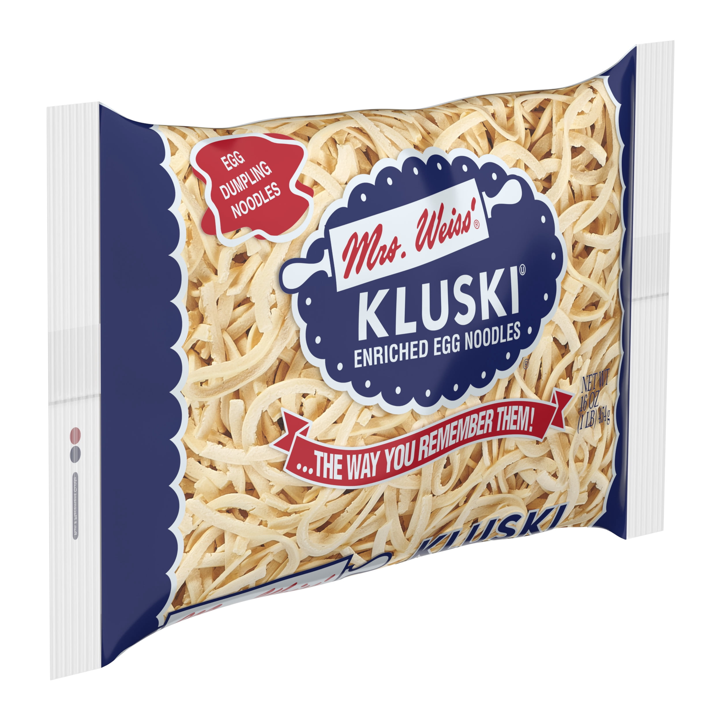 Mrs. Weiss' Kluski Enriched Egg Noodles, 16-Ounce Bag