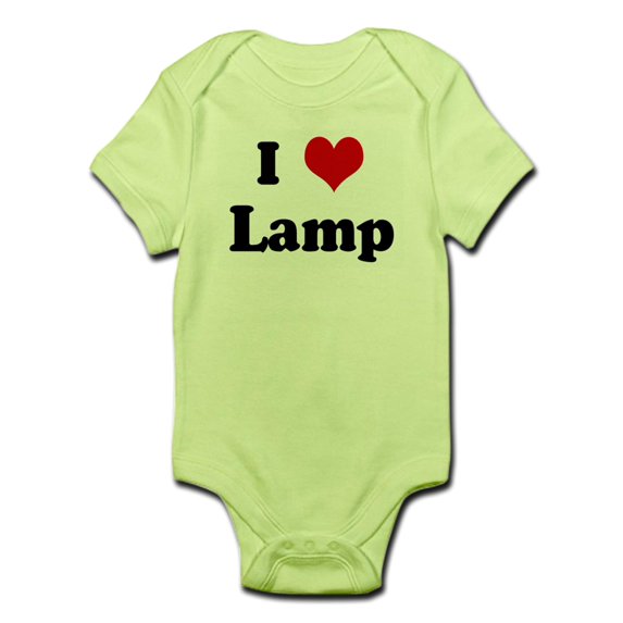 CafePress - I Love Lamp Infant Bodysuit - Baby Light Bodysuit
