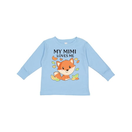 

Inktastic My Mimi Loves Me- Little Fox Gift Toddler Boy or Toddler Girl Long Sleeve T-Shirt
