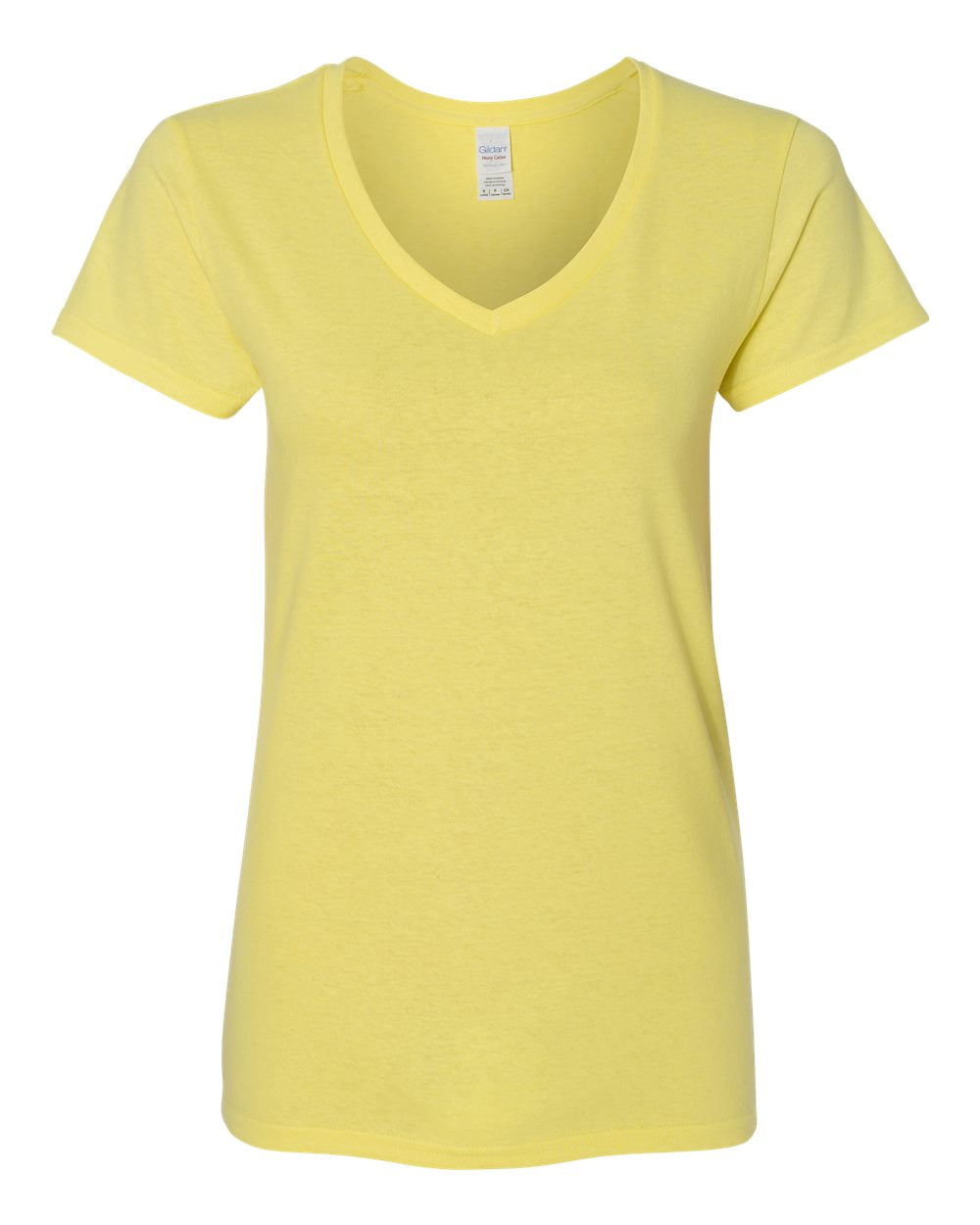yellow v neck shirt womens