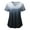 Gray, variant on VANLOFE Pink T-Shirts for Women Gift for Bathday Women's Fashion Short Sleeve V-Neck Tops Working Uniform Printing Pocket Blouse Tops V-Neck T-Shirts