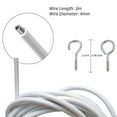 thumbnail image 3 of 25mm long PE window rope net cord white curtain cord with 6 pairs of free hook set, 3 of 9