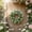 Green#1994, variant on Violete Front Door Spring Wreath, 14 in Artificial Green Leaf Plastic Wreath, Indoor Outdoor Home Garden Wall Doorway Window Party Decor, Easy to Clean