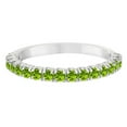 thumbnail image 3 of Half-Eternity Pave-Set Peridot Stacking Ring 14k White Gold (0.95ct), 3 of 3