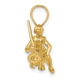 thumbnail image 2 of FB Jewels 14K Yellow Gold 3D Island Warrior Dancer Pendant, 2 of 5