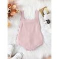 thumbnail image 4 of Musuos Baby Girls Easter Overalls Sleeveless Bunny Print Bow Rompers 3 6 9 12 18M Newborn Spring Outfit, 4 of 9
