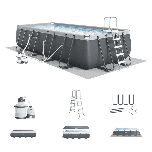 Open Box INTEX Ultra XTR 18 x 52 Rectangular Above Ground Pool Set w/ Filter Pump