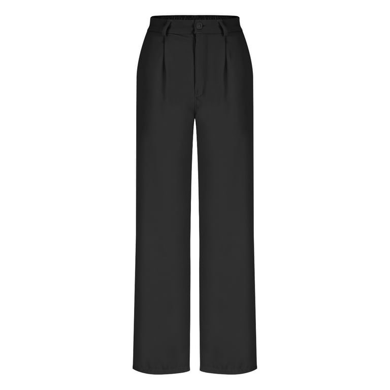 Arnsht Women's Plus Size Pants Solid Color High Elastic Waisted Wide Leg Dress Pants Business Work Trousers with Pockets Black XXXL - Walmart.com Arnsht Women's Plus Size Pants Solid Color High Elastic Waisted Wide Leg Dress Pants Business Work Trousers with Pockets Black XXXL - Walmart.com