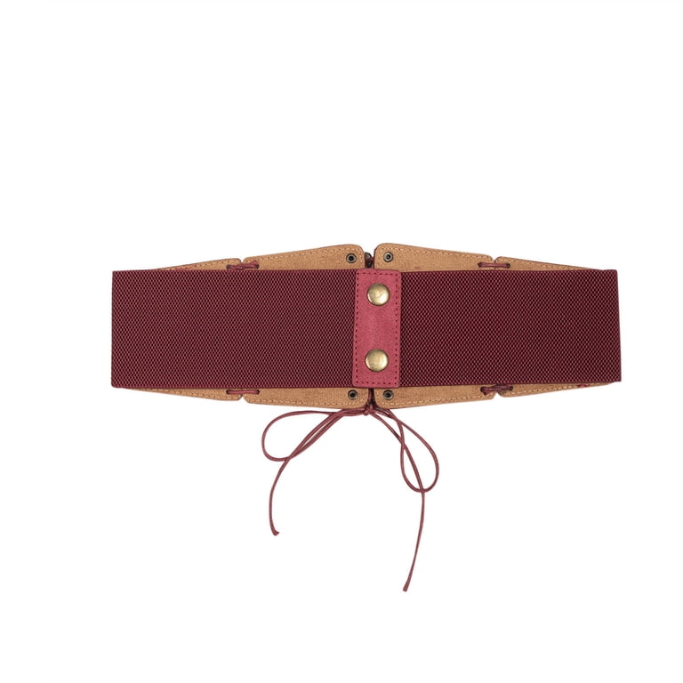 Vintage Wide Corset Leather Belt Handmade Wide Leather Corset Belt: Vintage Brown Steampunk  main image 3
