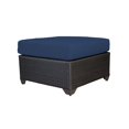 thumbnail image 3 of TK Classic Barbados Wicker Patio Square Ottoman in Navy, 3 of 6