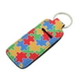thumbnail image 5 of Unique Bargains 1 Pc Stylish Puzzle Pattern Lipstick and Perfume Cover Handbag Charm Decorative Keychain Colorful, 5 of 5