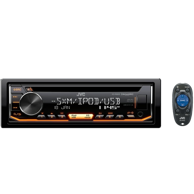 JVC KD-R690S Lecteur CD/Radio pour Tableau de Bord avec Port USB pour  Voiture, Noir 