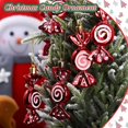 thumbnail image 4 of 6 piezas de adornos colgantes de bolas de caramelo con forma de piruleta roja de Navidad para el hogar, regalos de Año Nuevo 2024, 4 of 5