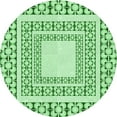 thumbnail image 1 of Ahgly Company Indoor Square Patterned Light Green Area Rugs, 3' Square, 1 of 6