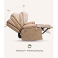 thumbnail image 3 of GARVEE Oversized Wide Rocker Swivel Recliner Chair, Stain Resistant, Beige, 3 of 8