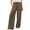 Brown, variant on yunLCZ Women's Casual Plus Size Pants Women's Cotton And Linen Women's Spring And Autumn Linen Literary Loose And Versatile Casual Sports Long Pants Casual Lounge Sweatpants