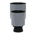 thumbnail image 6 of DecMode 14", 11" Gray Metal Modern Planter, 1 - Piece, 6 of 9