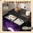 thumbnail image 2 of Gothic Dresser for Bedroom with 4 Storage Drawers Gothic Haunted Mansion Full Moon Bats Purple Dressers Chest of Drawers Steel Framed Fabric Closet Organizers for Dorm Entryway Girls Women, 2 of 8