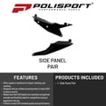 thumbnail image 2 of Polisport Motocross (MX) Replica Plastics Side Panels for KTM SX/SX-F/XC/XC-F (2023-2026) Dirt Bike – OEM Quality, Durable, Flexible & Perfect Fit – Black, 2 of 8