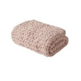thumbnail image 2 of Madison Park Chenille Chunky Knit Handmade Throw, 50" W x 60" L Blush, 2 of 5