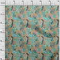 thumbnail image 3 of oneOone Polyester Spandex Peach Fabric Tropical Leaf Craft Projects Decor Fabric Printed By The Yard 56 Inch Wide, 3 of 5
