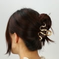 thumbnail image 3 of 1pc Metal Hair Claws Hair Clips Hair Barrettes for Women Gold Tone 4.37''x2.20''x1.18'', 3 of 7